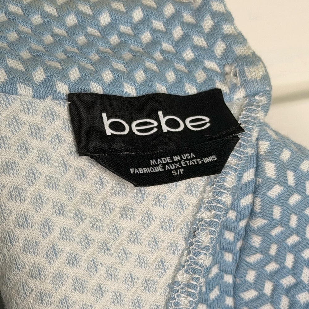 Bebe Light Blue Patterned Crop Top - image 8
